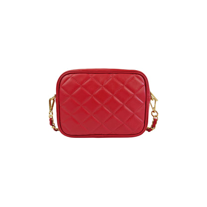 Borsa Donna a Tracolla Trapuntata Rossa, In Vera Pelle, Made in Italy, Nora Parubi Borse rosso - vista 4