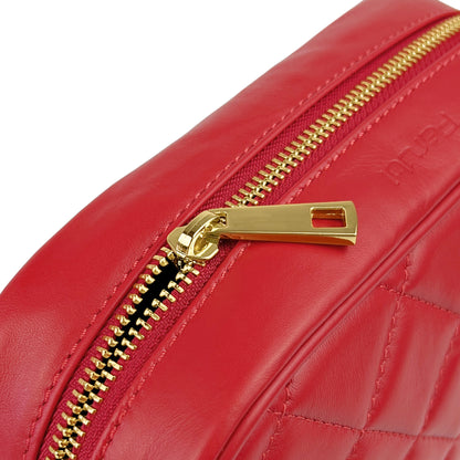 Borsa Donna a Tracolla Trapuntata Rossa, In Vera Pelle, Made in Italy, Nora Parubi Borse rosso - vista 5
