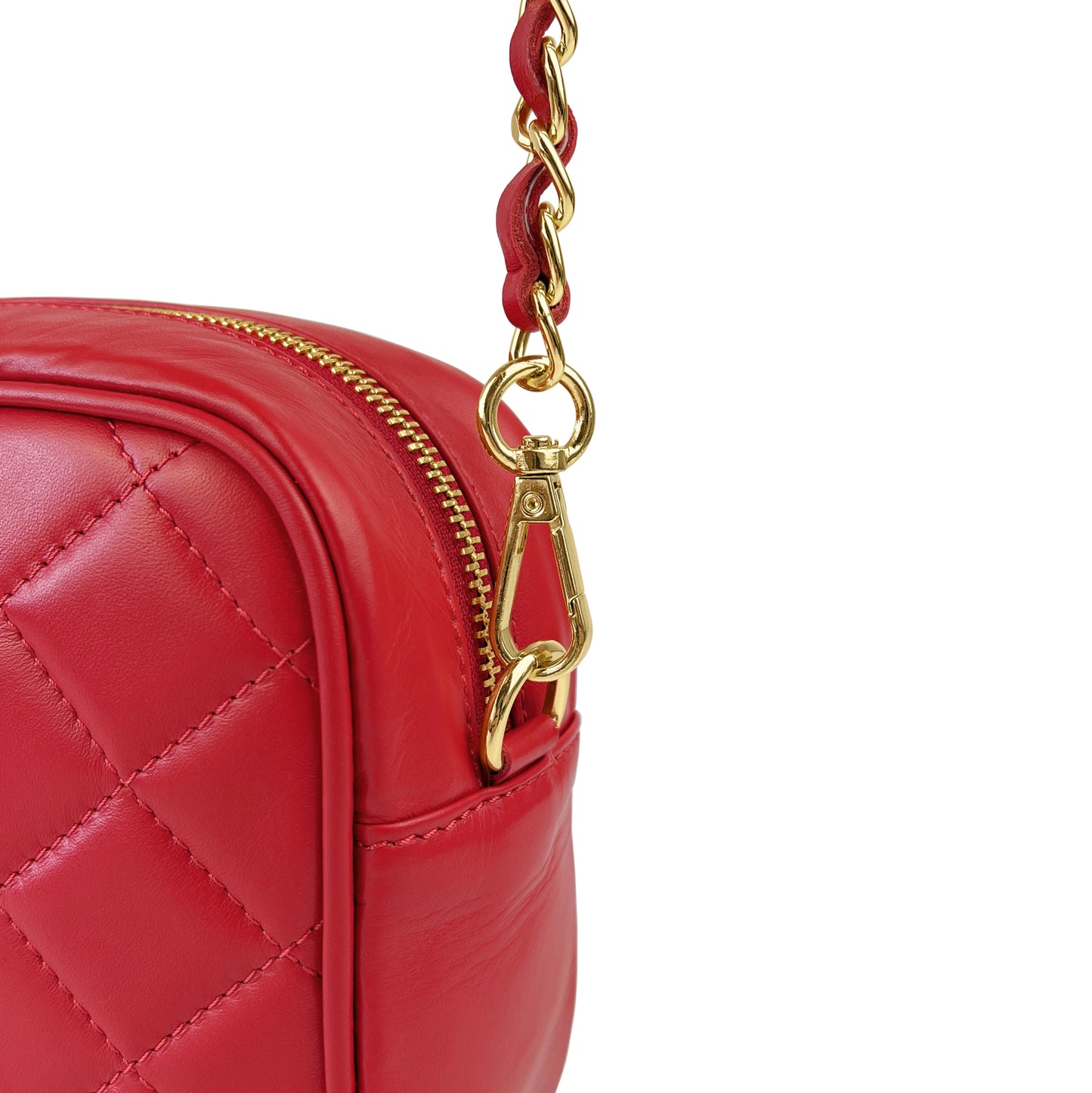 Borsa Donna a Tracolla Trapuntata Rossa, In Vera Pelle, Made in Italy, Nora Parubi Borse rosso - vista 6