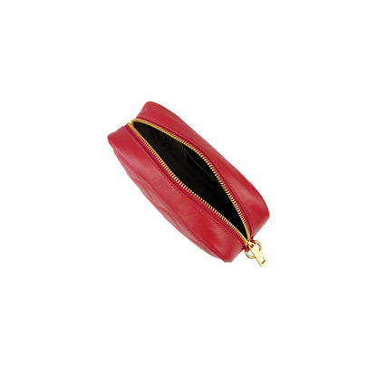 Borsa Donna a Tracolla Trapuntata Rossa, In Vera Pelle, Made in Italy, Nora Parubi Borse rosso - vista 7