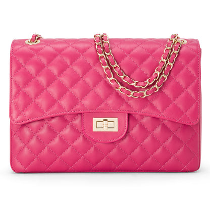 Borsa Donna a Spalla e Tracolla, In Vera Pelle Trapuntata, Made in Italy, Modello Vivienne Parubi Borse - foto prodotto