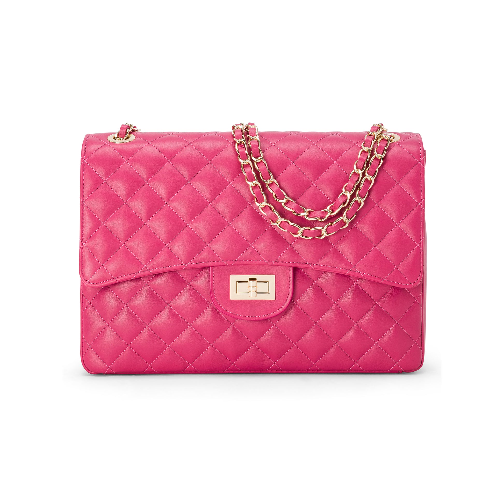 Borsa Donna a Spalla Fucsia, in Vera Pelle, Made In Italy, Vivienne Parubi Borse - foto prodotto