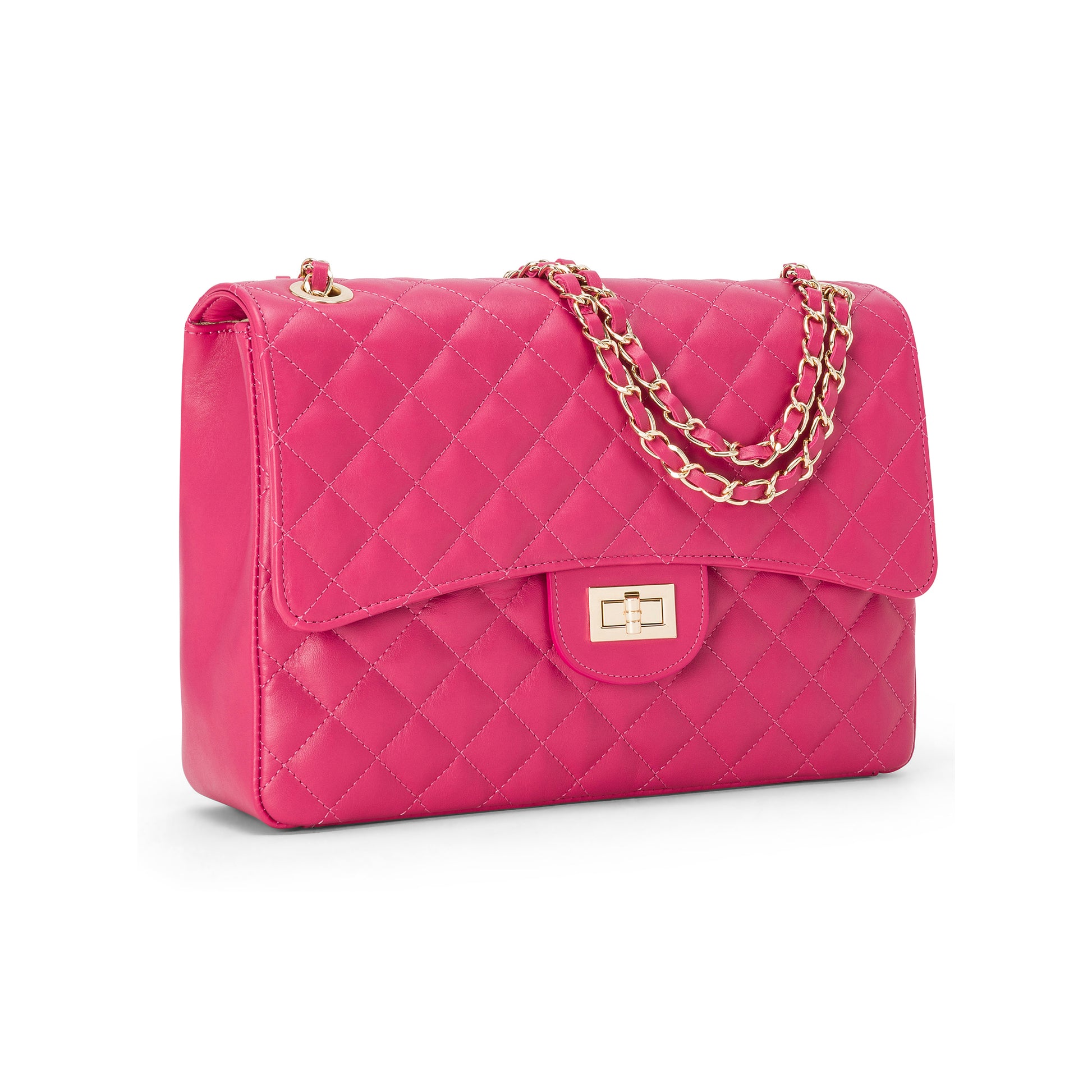 Borsa Donna a Spalla Fucsia, in Vera Pelle, Made In Italy, Vivienne Parubi Borse - vista 3