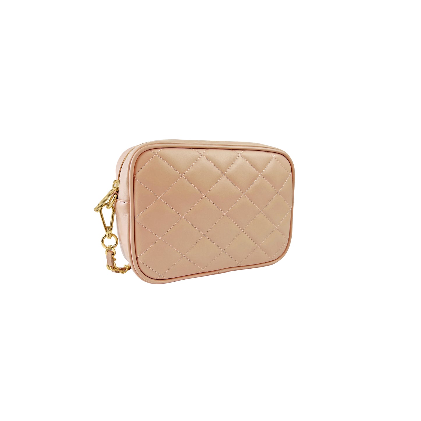 Borsa Donna a Tracolla Trapuntata Rosa, In Vera Pelle, Made in Italy, Nora Parubi Borse - vista 4