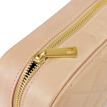 Borsa Donna a Tracolla Trapuntata Rosa, In Vera Pelle, Made in Italy, Nora Parubi Borse - vista 5