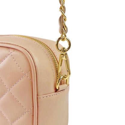 Borsa Donna a Tracolla Trapuntata Rosa, In Vera Pelle, Made in Italy, Nora Parubi Borse - vista 6