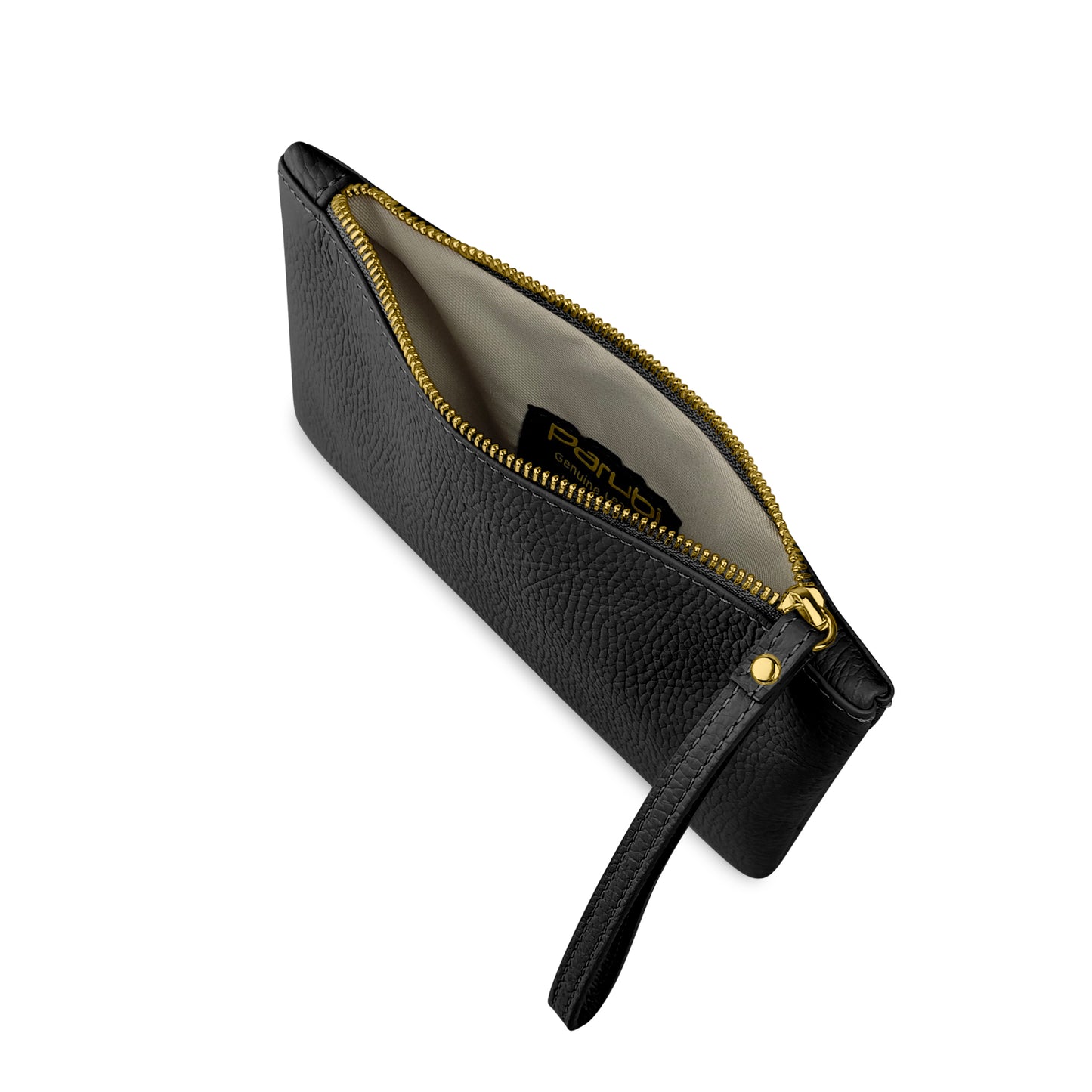 Pochette Donna a Mano, In Vera Pelle, Made in Italy, Modello Aura Parubi - vista 12