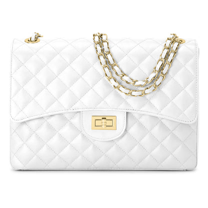 Borsa Donna a Spalla e Tracolla, In Vera Pelle Trapuntata, Made in Italy, Modello Vivienne Parubi Borse Bianco - vista 41