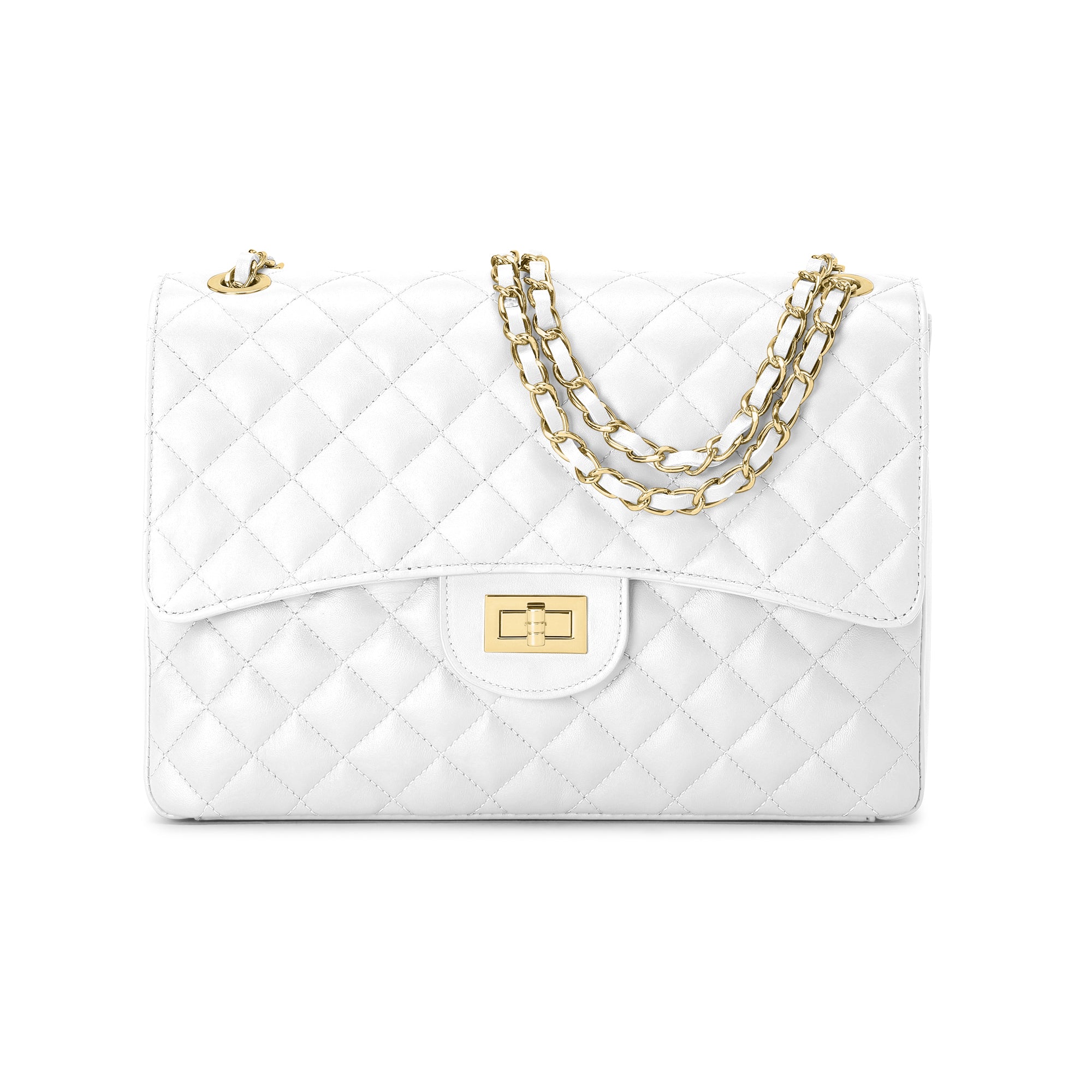 Borsa Donna a Spalla Bianca, in Vera Pelle, Made In Italy, Vivienne Parubi Borse Bianco - foto prodotto