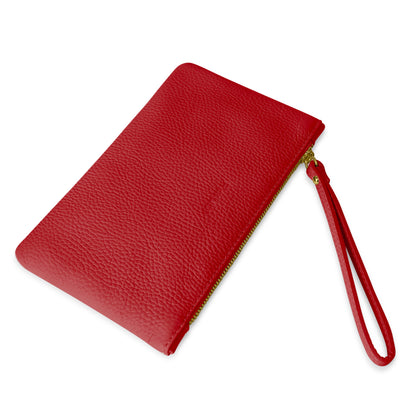 Pochette Donna a Mano, In Vera Pelle, Made in Italy, Modello Aura Parubi - vista 4