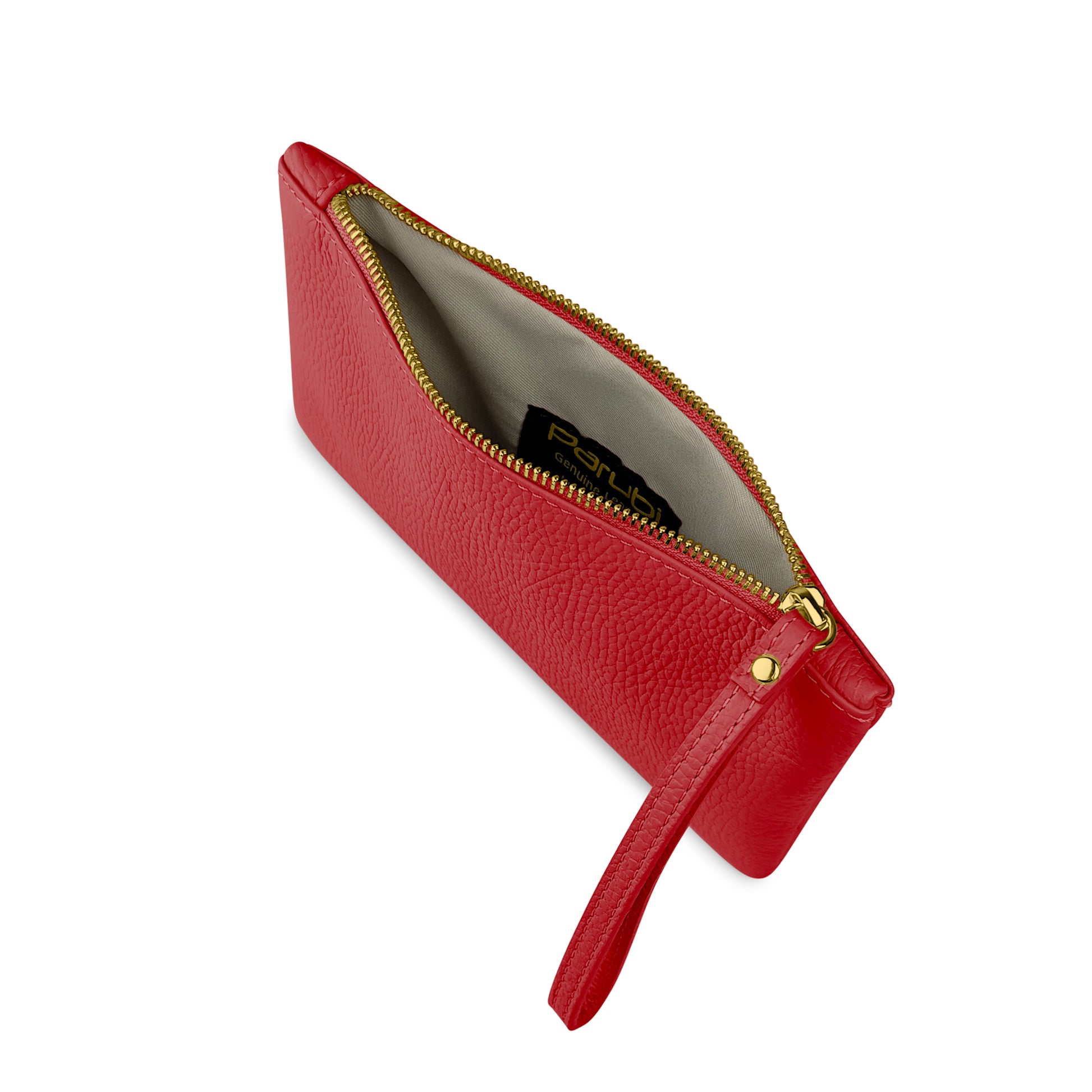 Pochette Donna a Mano, In Vera Pelle, Made in Italy, Modello Aura Parubi - vista 5