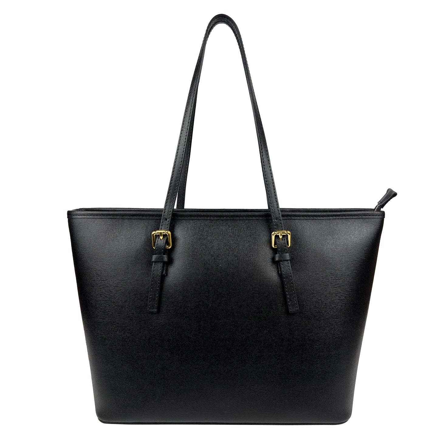 Borsa Shopping Donna a Spalla, In Vera Pelle, Made in Italy, Modello Sophia Parubi Borse Nero - foto prodotto