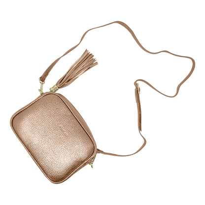 Borsa Donna a Tracolla, In Vera Pelle Laminata, Made in Italy, Modello Anastasia Parubi Borse - vista 4