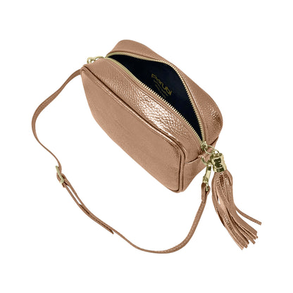 Borsa Donna a Tracolla, In Vera Pelle Laminata, Made in Italy, Modello Anastasia Parubi Borse - vista 5