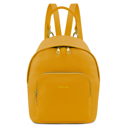 Zaino Donna, In Vera Pelle, Made in Italy, Modello Ines Parubi Giallo - vista 92