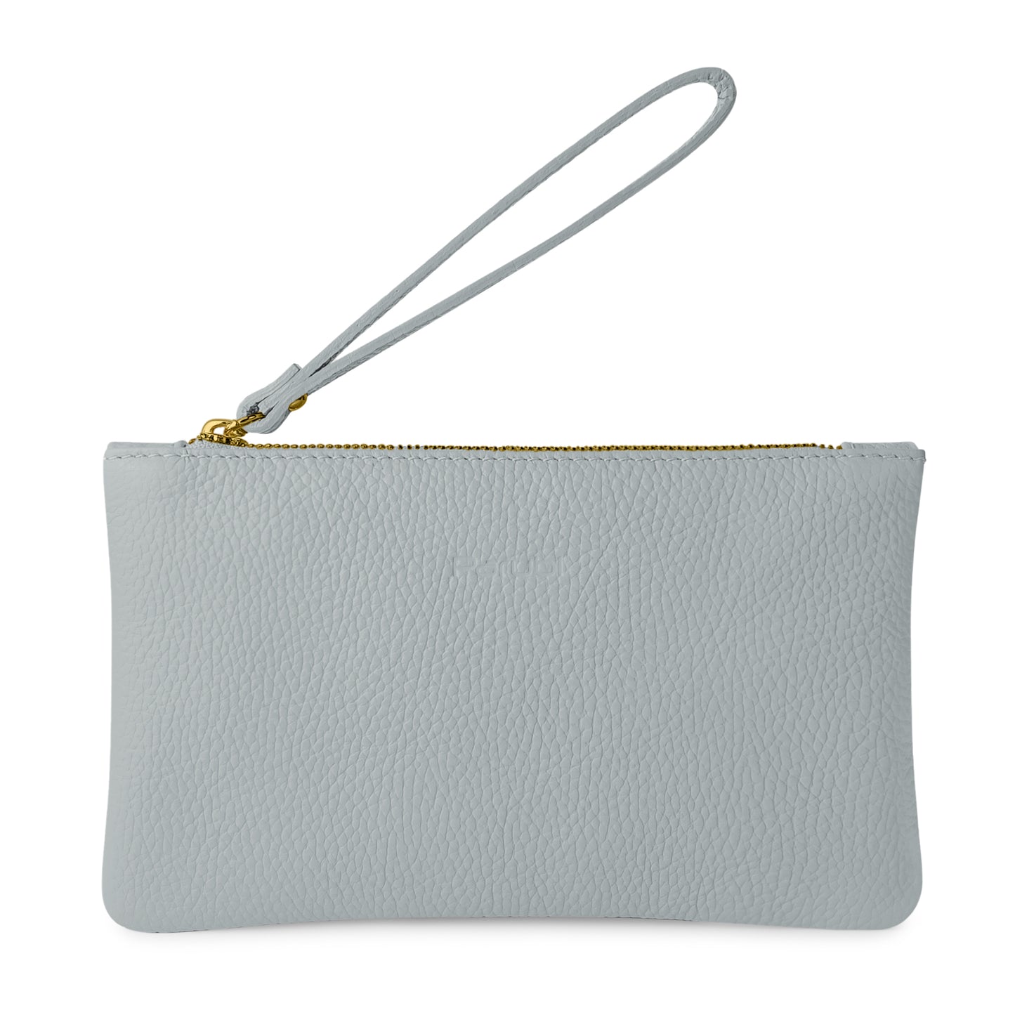 Pochette Donna a Mano, In Vera Pelle, Made in Italy, Modello Aura Parubi Celeste - vista 29