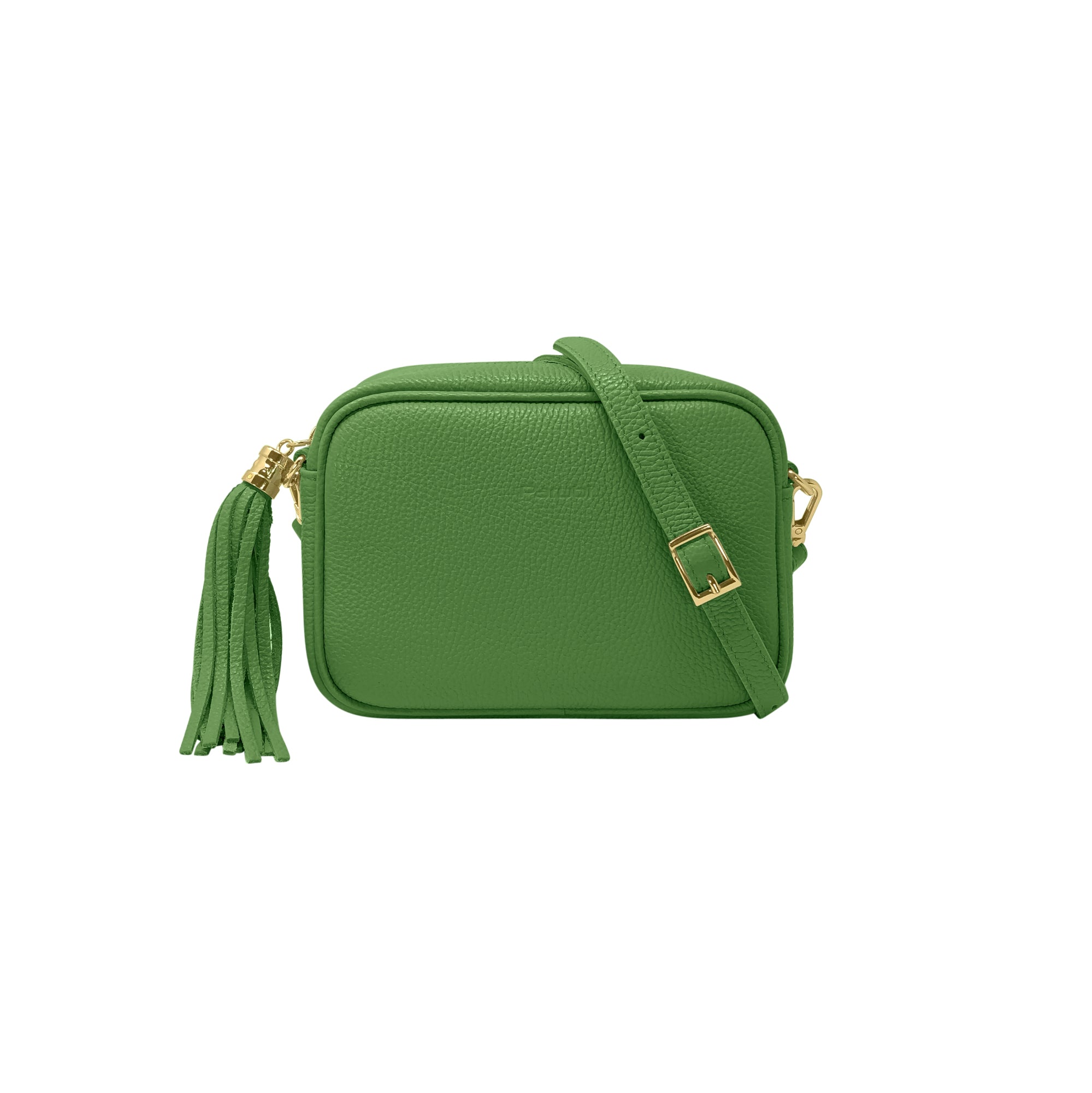 Borsa Donna a Tracolla Verde Brillante, In Vera Pelle, Made in Italy, Anastasia