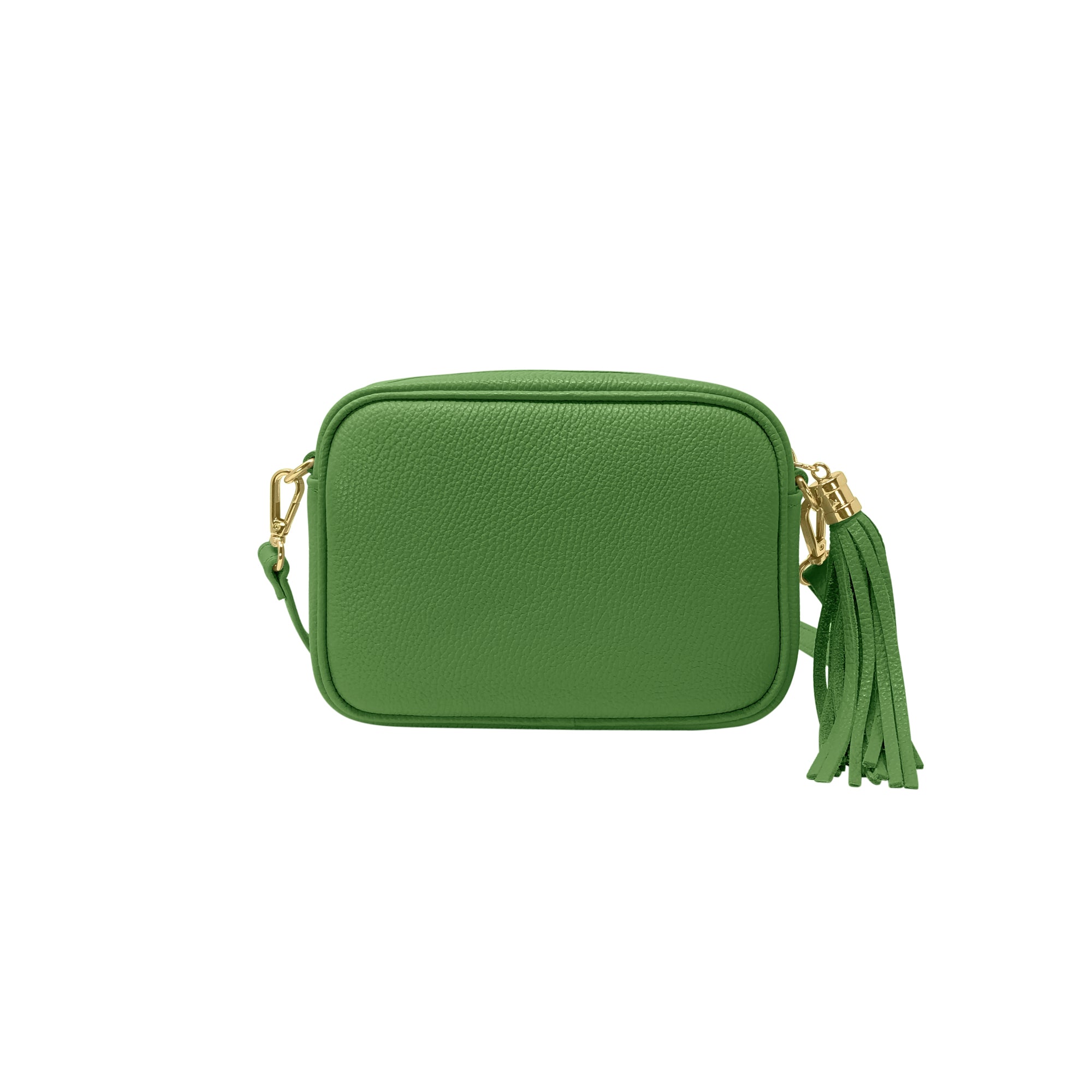 Borsa Donna a Tracolla Verde Brillante, In Vera Pelle, Made in Italy, Anastasia