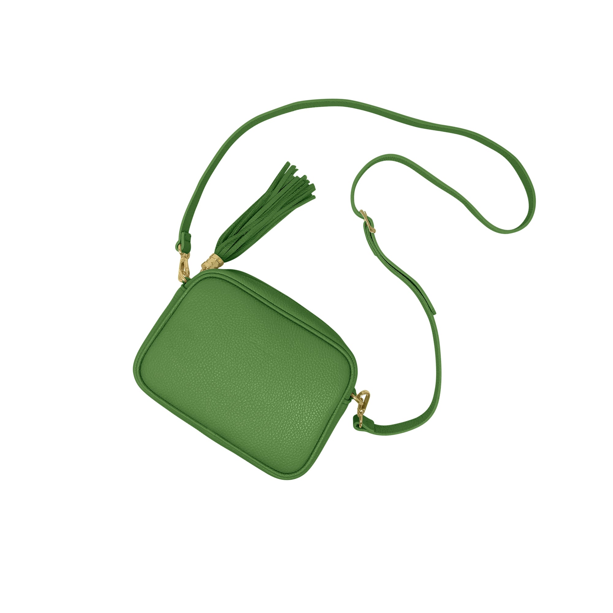 Borsa Donna a Tracolla Verde Brillante, In Vera Pelle, Made in Italy, Anastasia