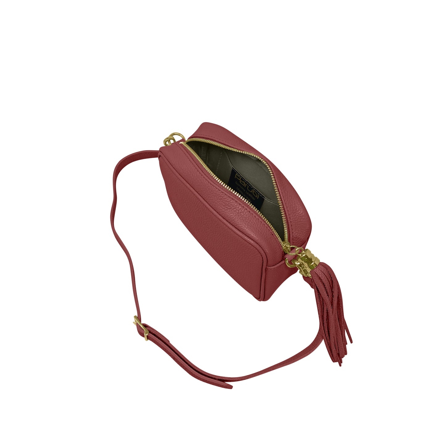 Borsa Donna a Tracolla Bordeaux, In Vera Pelle, Made in Italy, Anastasia Parubi Borse - vista 6