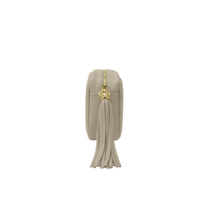 Borsa Donna a Tracolla Grigio Perla, In Vera Pelle, Made in Italy, Anastasia Parubi Borse - vista 3