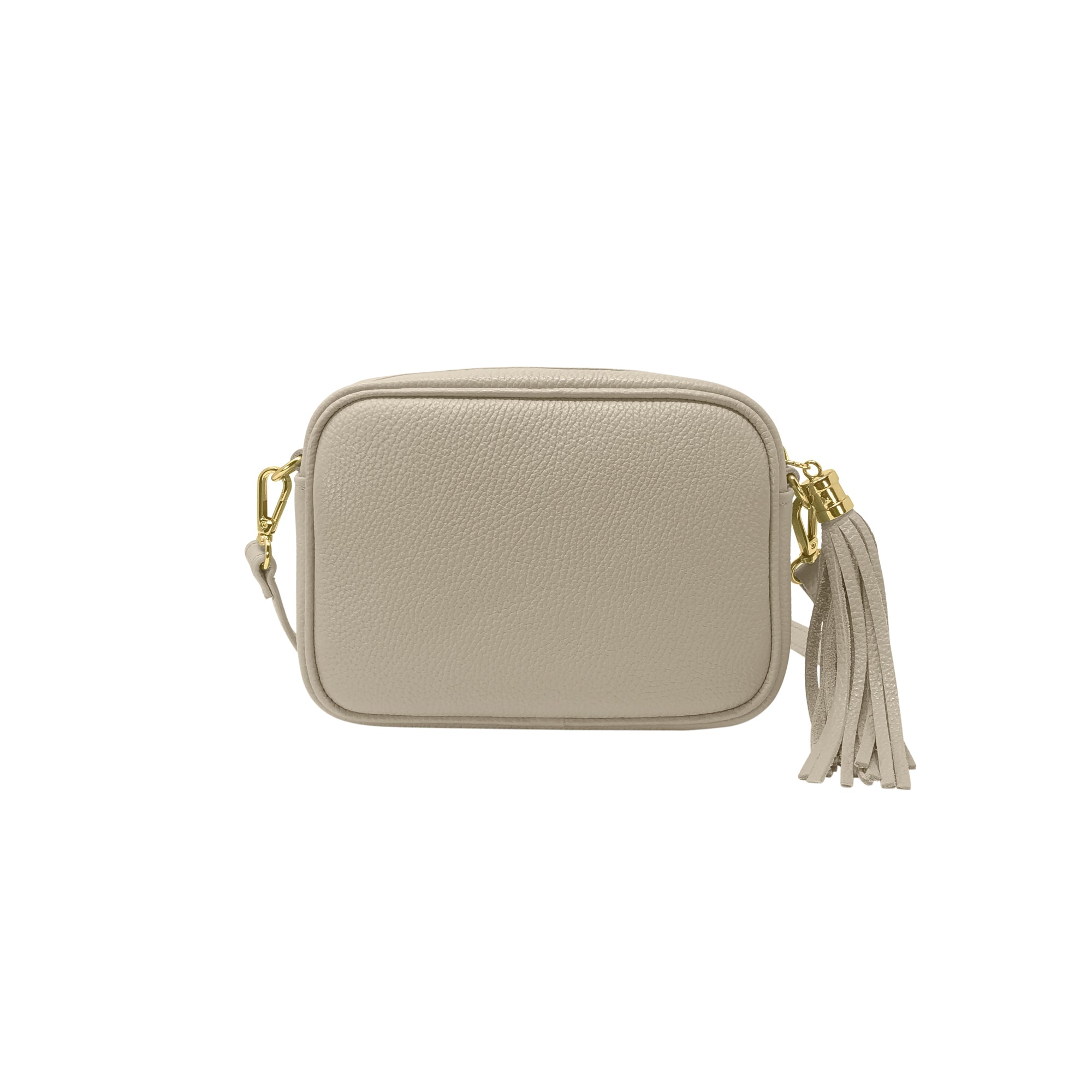 Borsa Donna a Tracolla Grigio Perla, In Vera Pelle, Made in Italy, Anastasia