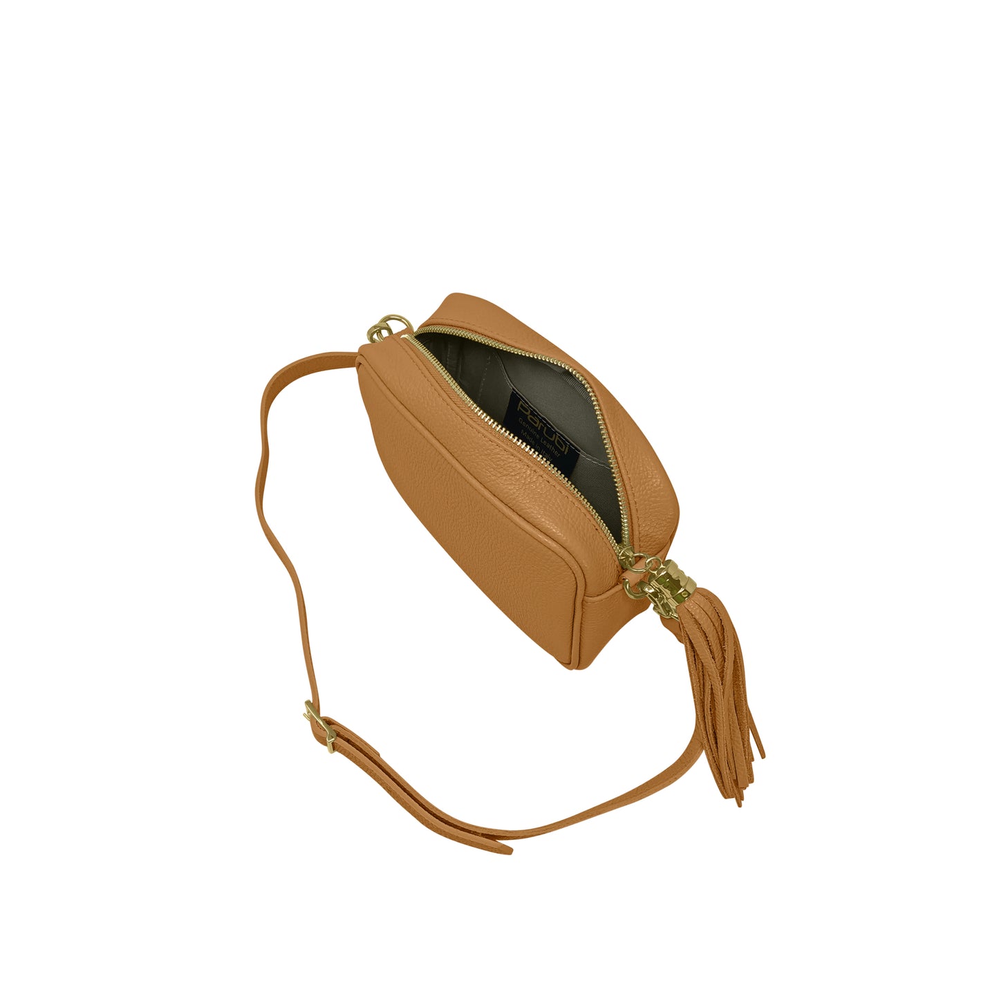 Borsa Donna a Tracolla Cuoio Marrone, In Vera Pelle, Made in Italy, Anastasia Parubi Borse - vista 6