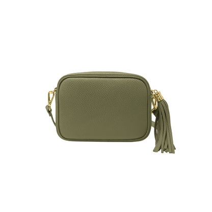 Borsa Donna a Tracolla Verde Militare, In Vera Pelle, Made in Italy, Anastasia Parubi Borse - vista 4