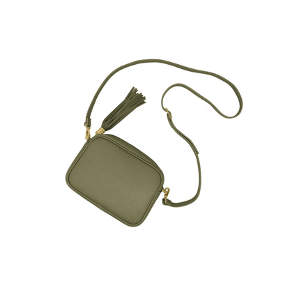 Borsa Donna a Tracolla Verde Militare, In Vera Pelle, Made in Italy, Anastasia Parubi Borse - vista 5