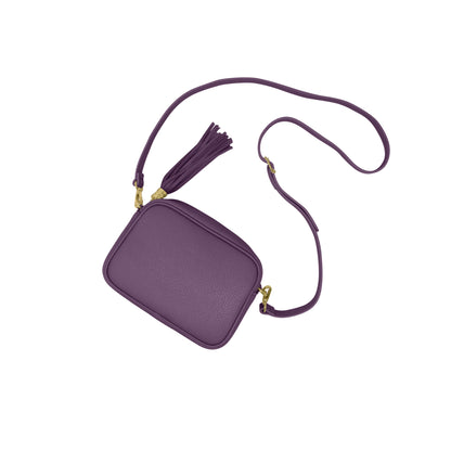 Borsa Donna a Tracolla Viola, In Vera Pelle, Made in Italy, Anastasia Parubi Borse - vista 5