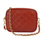 Borsa Donna a Tracolla, In Vera Pelle Trapuntata, Made in Italy, Modello Nora Parubi Borse Rosso Mattone - vista 121