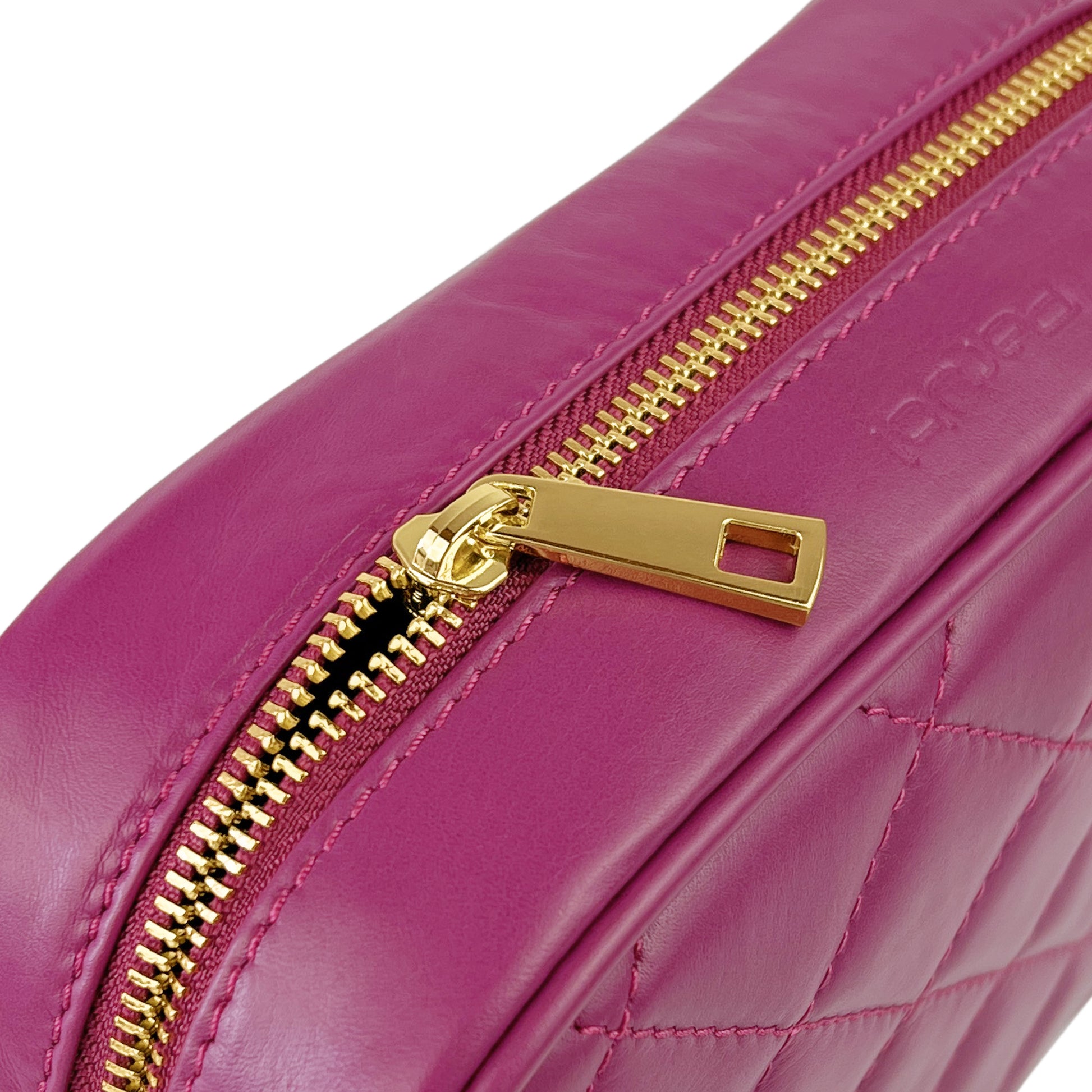 Borsa Donna a Tracolla Trapuntata Ciclamino, In Vera Pelle, Made in Italy, Nora Parubi Borse - vista 5