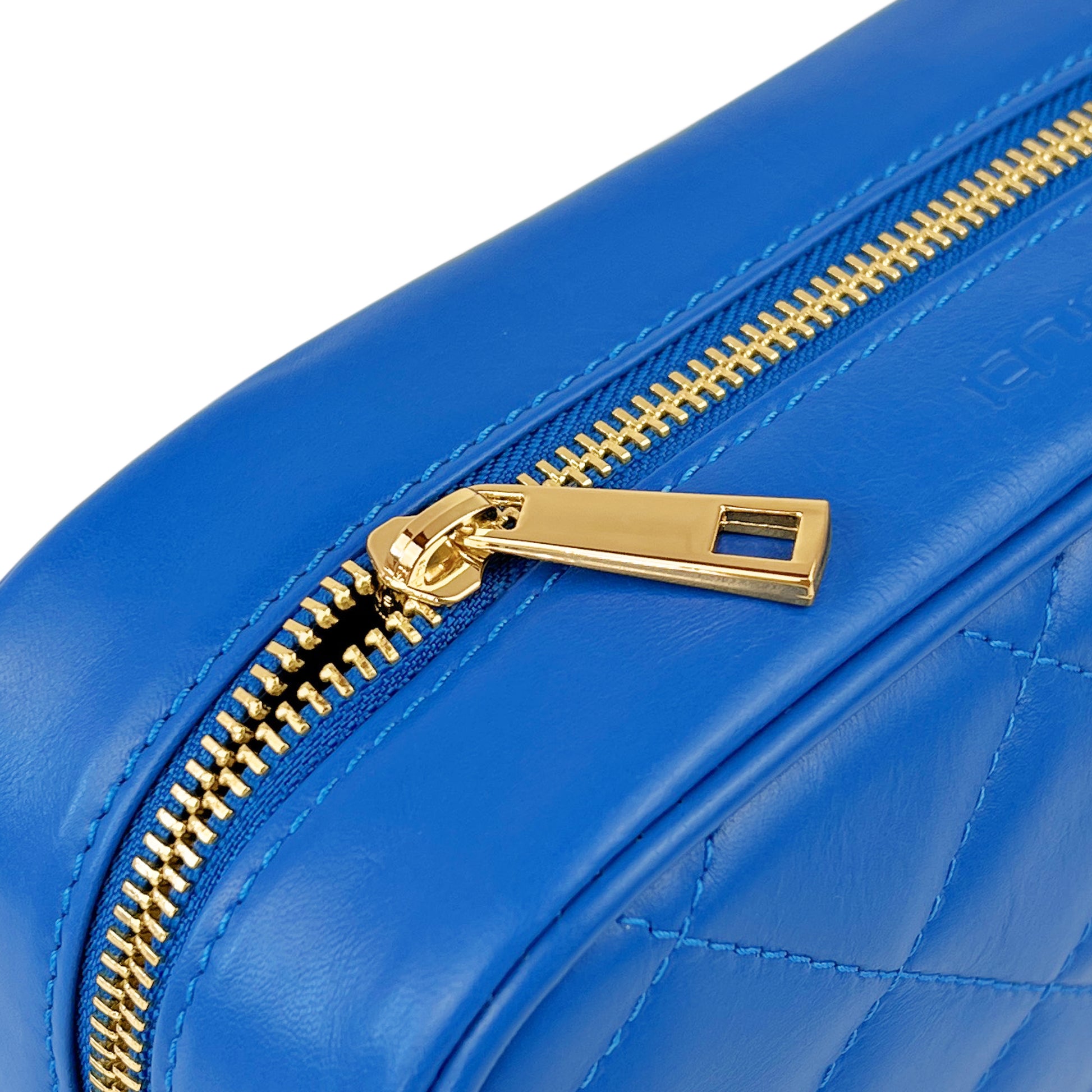 Borsa Donna a Tracolla Trapuntata Blu, In Vera Pelle, Made in Italy, Nora Parubi Borse - vista 5