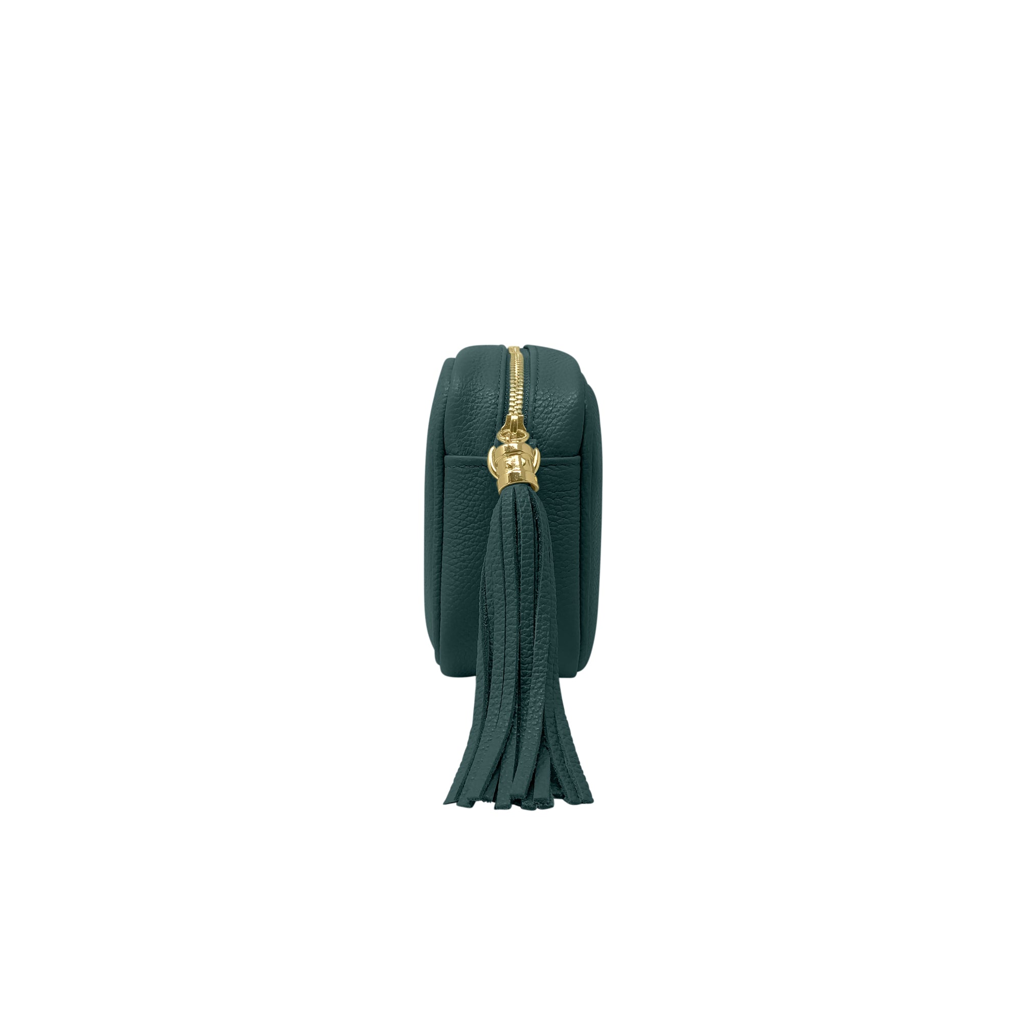 Borsa Donna a Tracolla Verde Petrolio, In Vera Pelle, Made in Italy, Anastasia