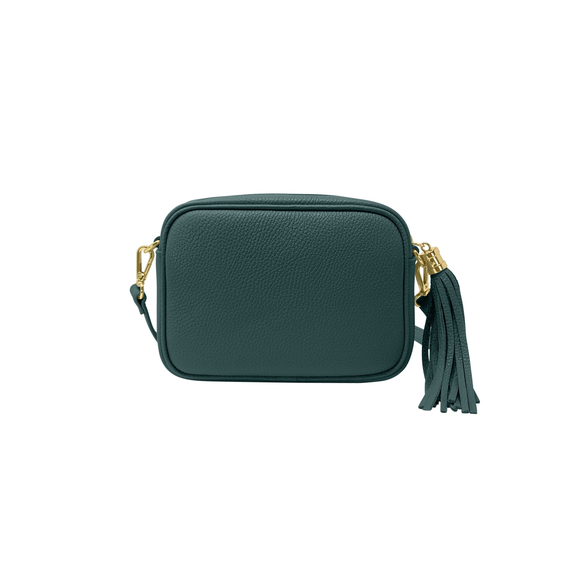 Borsa Donna a Tracolla Verde Petrolio, In Vera Pelle, Made in Italy, Anastasia