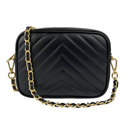 Borsa Donna a Tracolla, In Vera Pelle Trapuntata, Made in Italy, Modello Lola Parubi Borse Nero - vista 11