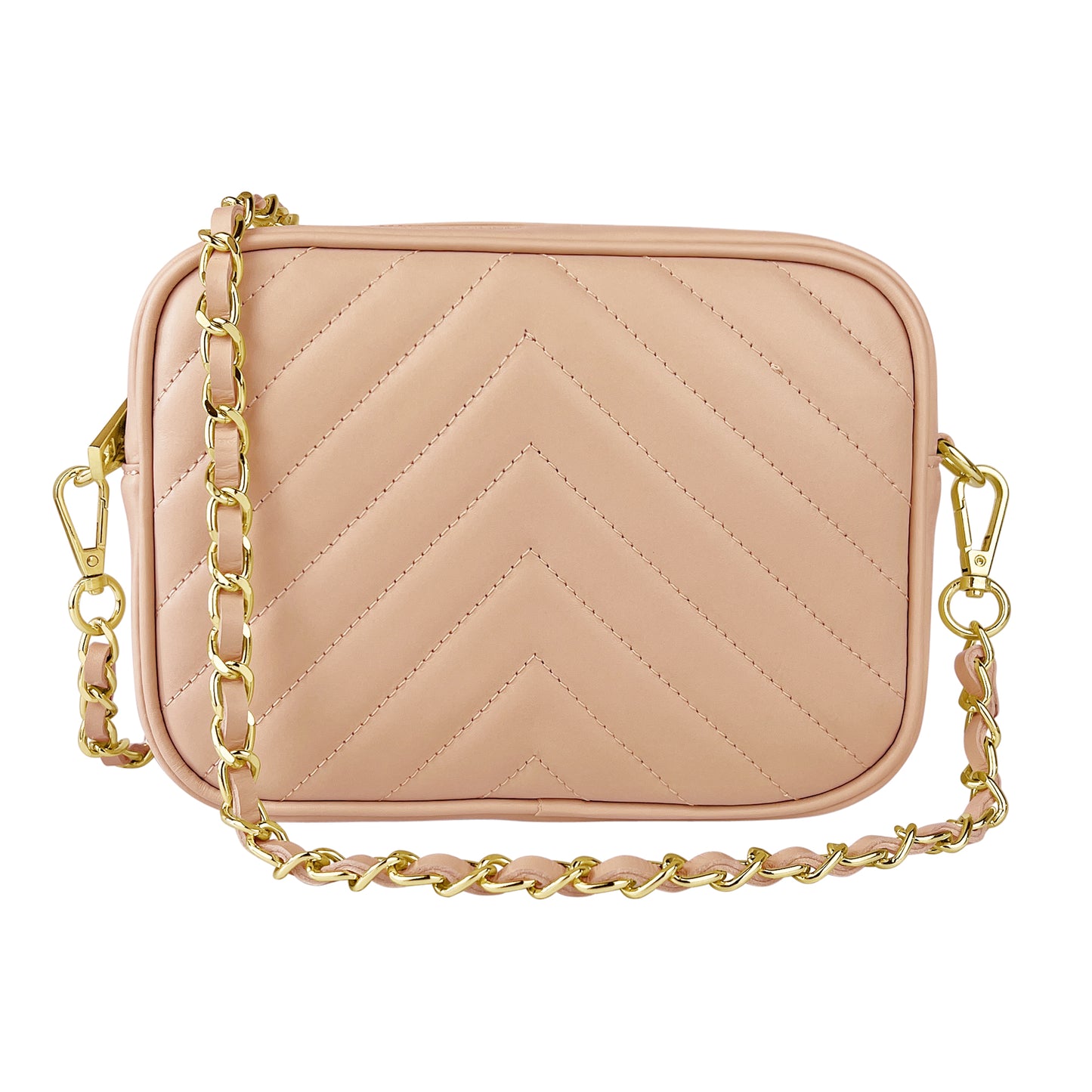 Borsa Donna a Tracolla, In Vera Pelle Trapuntata, Made in Italy, Modello Lola Parubi Borse Rosa Cipria - vista 31
