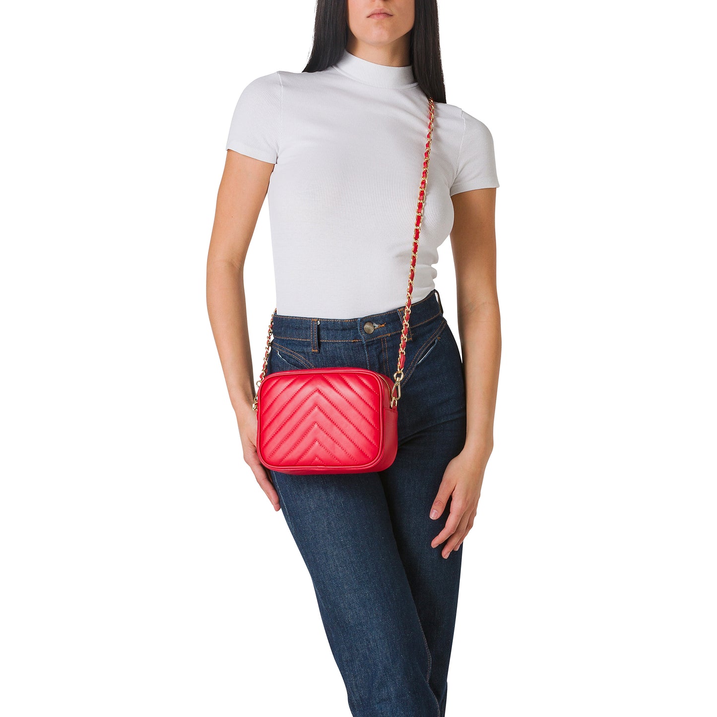 Borsa Donna a Tracolla, In Vera Pelle Trapuntata, Made in Italy, Modello Lola Parubi Borse - vista 145