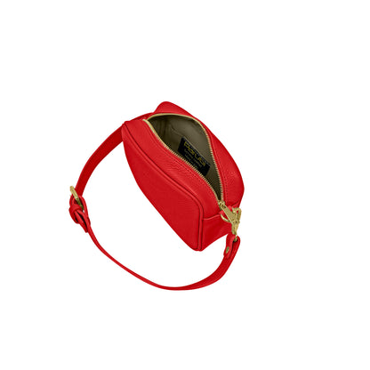 Borsa Donna a Tracolla Rossa, In Vera Pelle, Made in Italy, Ginevra Parubi Borse rosso - vista 6