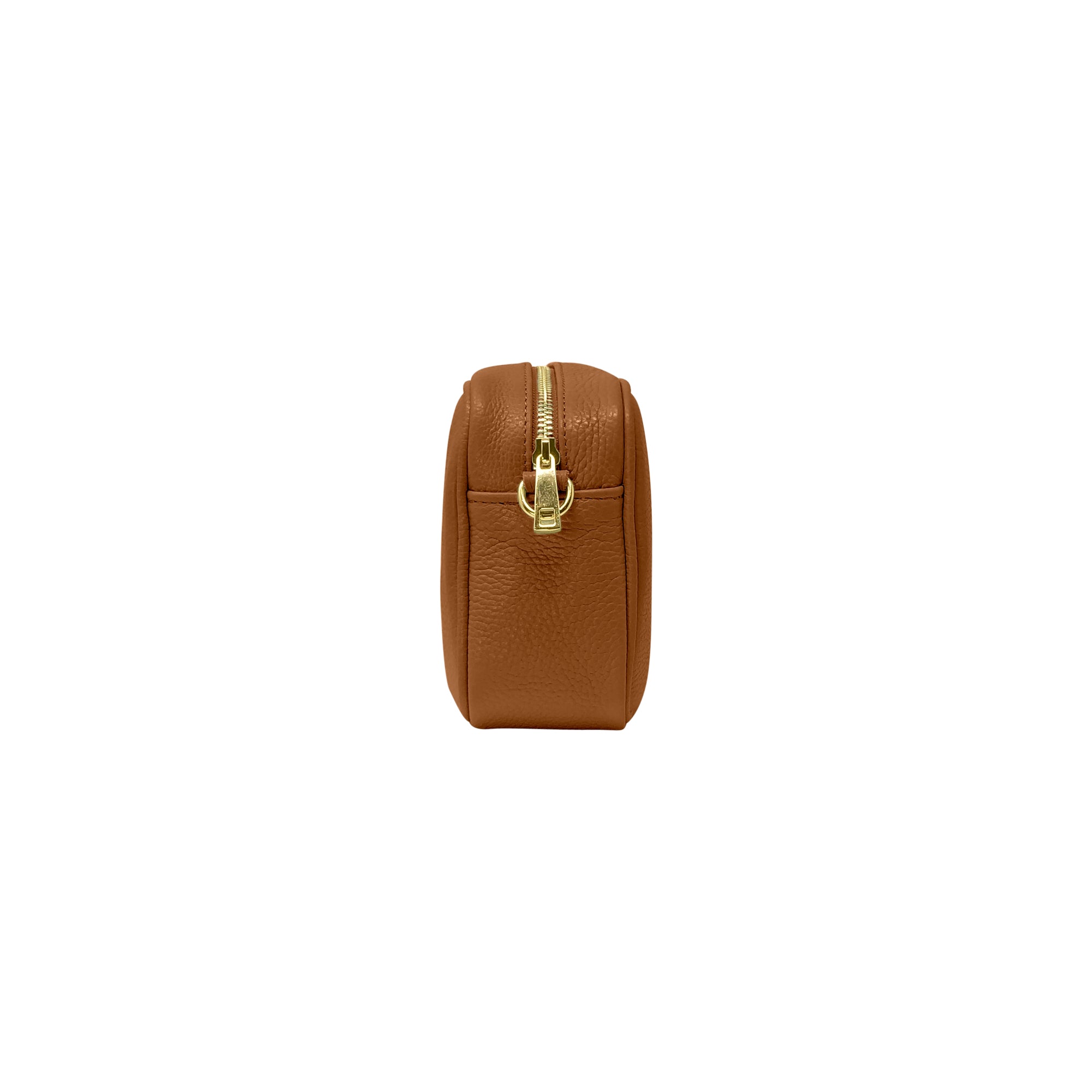 Borsa Donna a Tracolla Marrone Chiaro, In Vera Pelle, Made in Italy, Ginevra