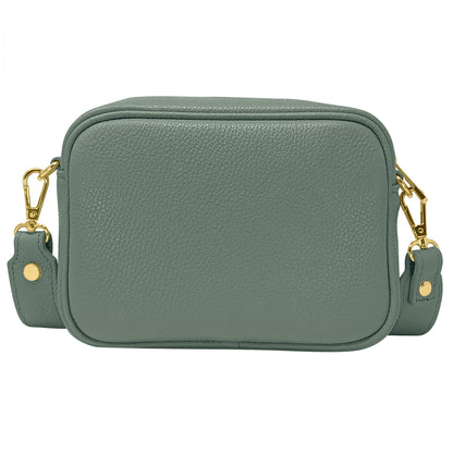 Borsa Donna a Tracolla, In Vera Pelle, Made in Italy, Modello Ginevra Parubi Borse Grigio azzurro - vista 135