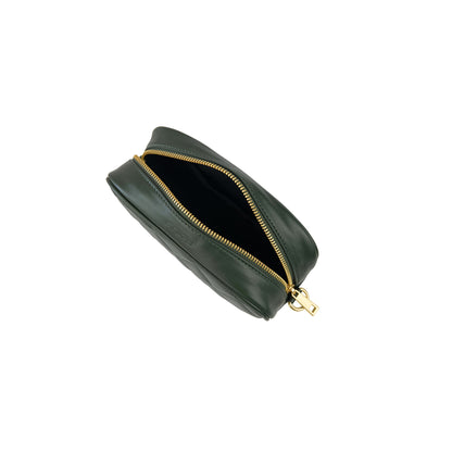 Borsa Donna a Tracolla Trapuntata Verde, In Vera Pelle, Made in Italy, Nora Parubi Borse - vista 7