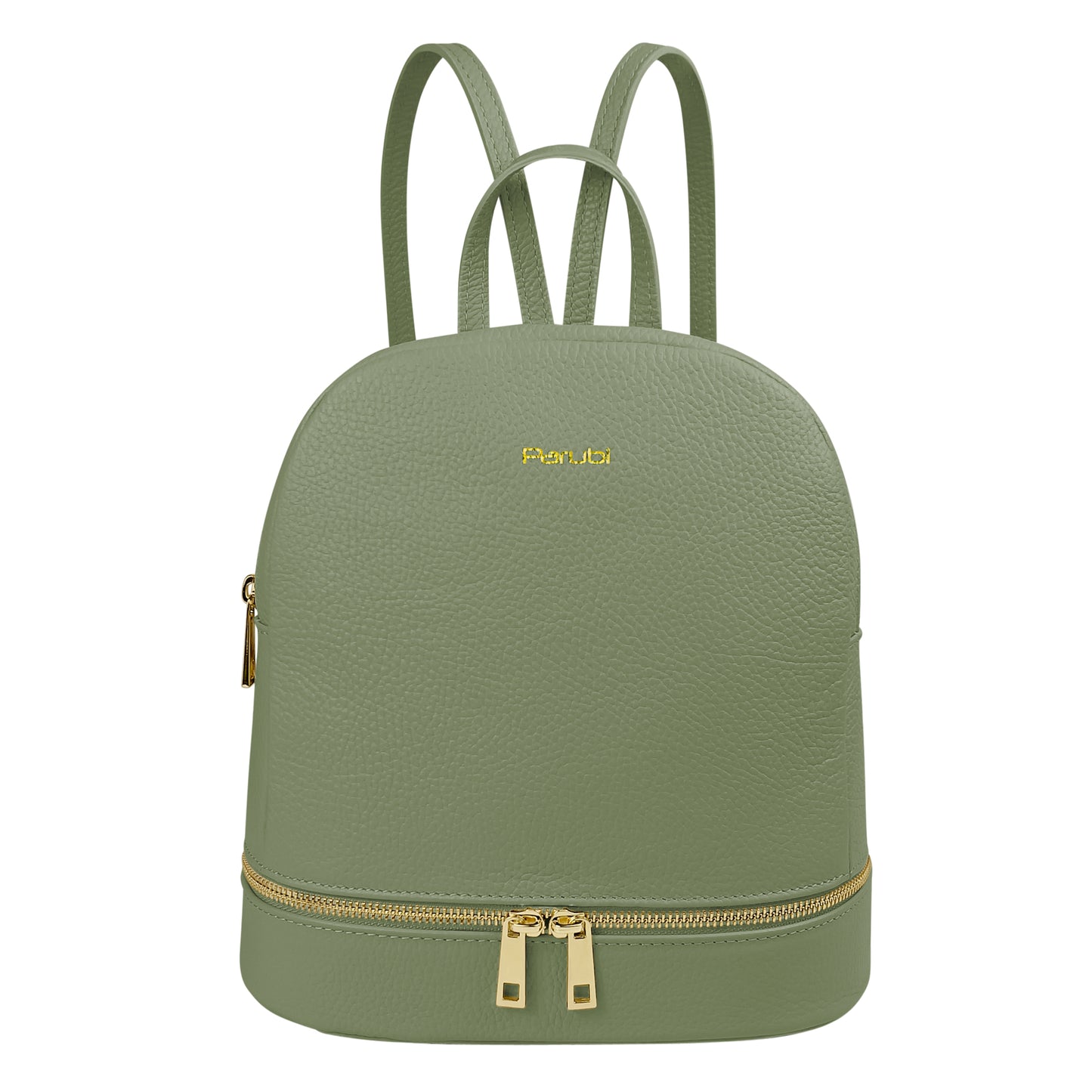 Zaino Donna, In Vera Pelle, Made in Italy, Modello Maya Parubi Verde Salvia - vista 11