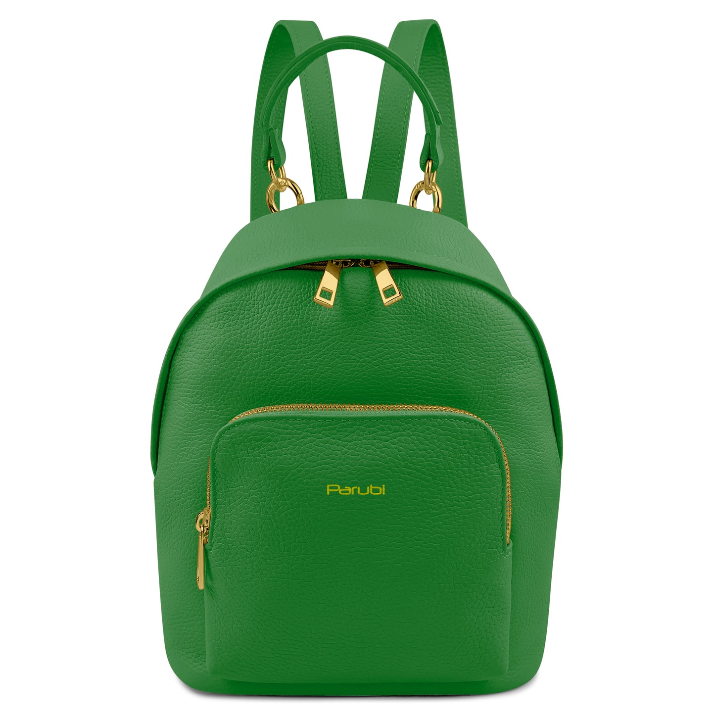Zaino Donna, In Vera Pelle, Made in Italy, Modello Ines Parubi Verde Bottiglia - vista 82