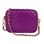Borsa Donna a Tracolla, In Vera Pelle Trapuntata, Made in Italy, Modello Lola Parubi Borse Viola Porpora - vista 80