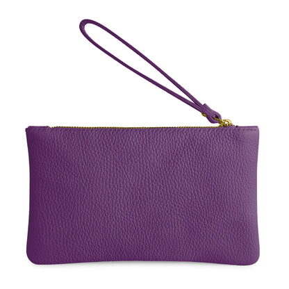 Pochette Donna a Mano, In Vera Pelle, Made in Italy, Modello Aura Parubi - vista 16