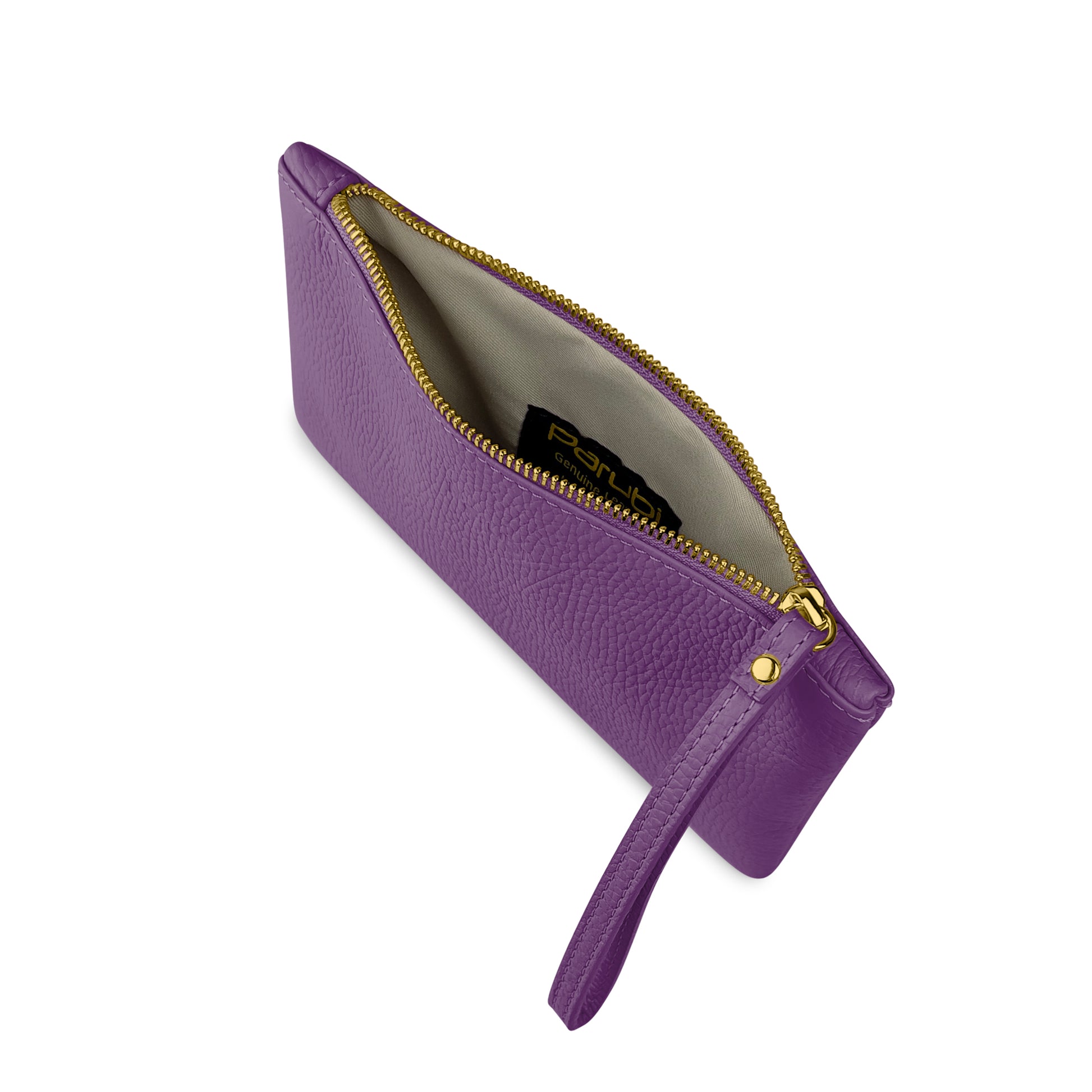 Pochette Donna a Mano, In Vera Pelle, Made in Italy, Modello Aura Parubi - vista 19