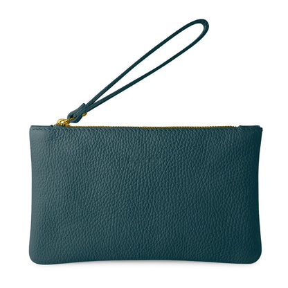 Pochette Donna a Mano, In Vera Pelle, Made in Italy, Modello Aura Parubi Ottanio - vista 190