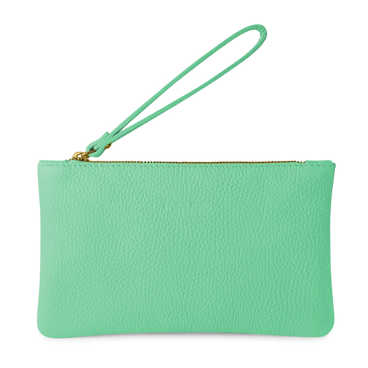 Pochette Donna a Mano, In Vera Pelle, Made in Italy, Modello Aura Parubi Verde Acqua - vista 64
