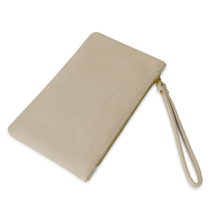 Pochette Donna a Mano, In Vera Pelle, Made in Italy, Modello Aura Parubi - vista 46